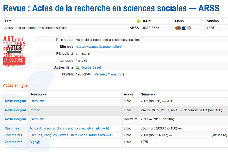 Figure 1 – Exemple d’une page de revue (capture d’écran)