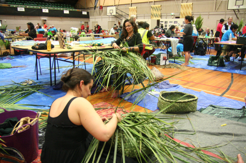 Figure 4. Māori weaving, Kawerau, October 2013