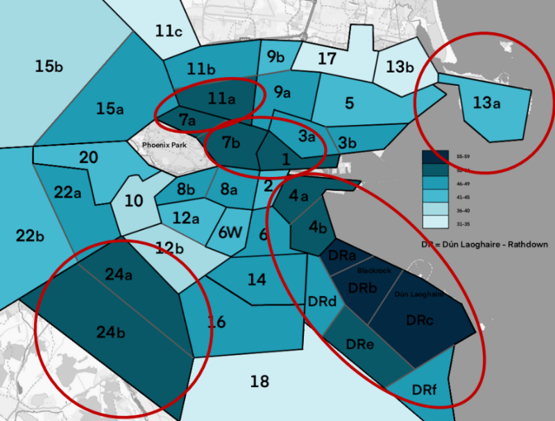 Figure 2 : Zones les plus fréquemment repérées par les enquêtés14