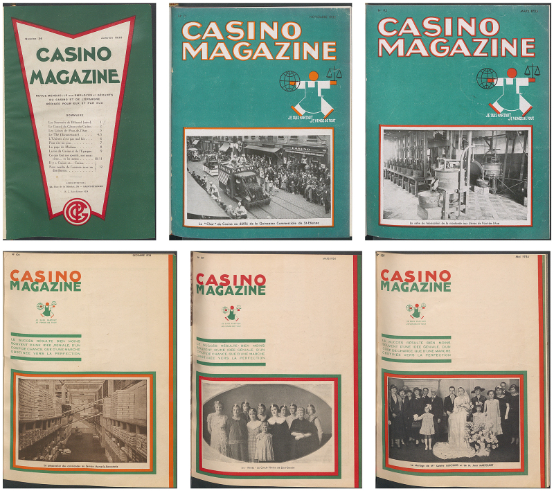 Figure 3 : Couvertures du Casino Magazine entre 1925 et 1939